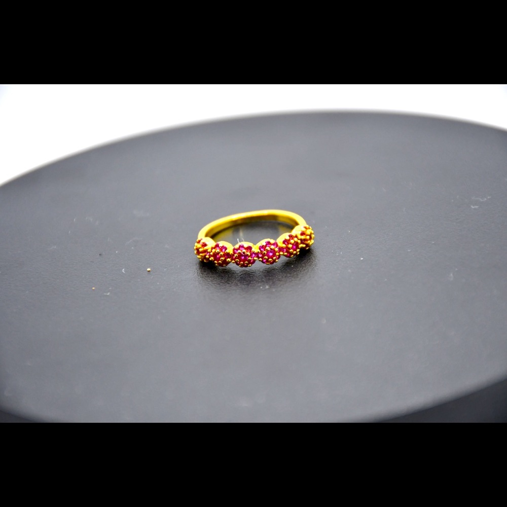 18K Gold Plated Ruby Ring